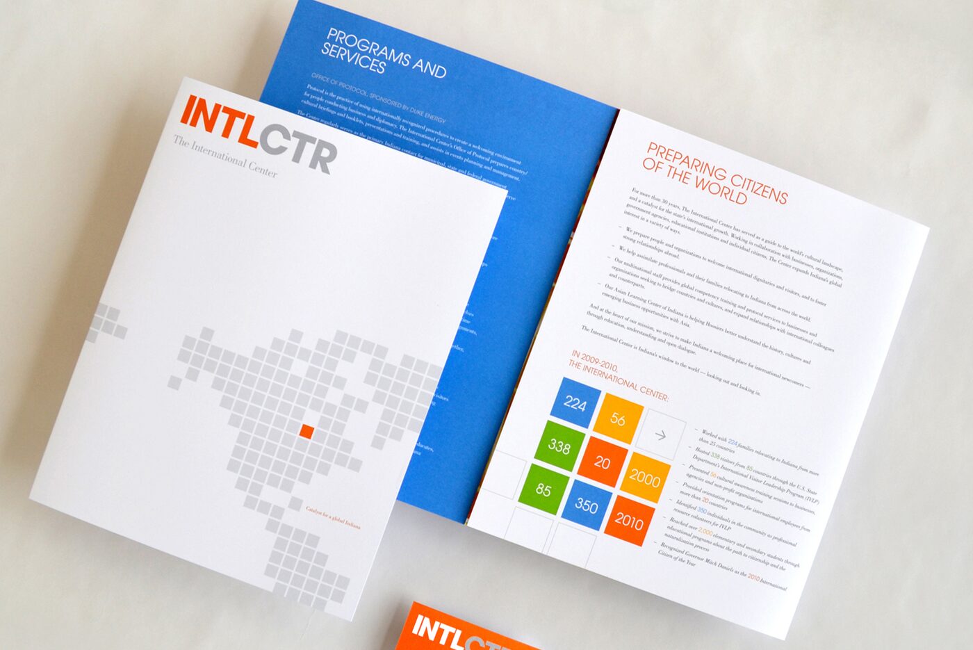 INTLCTR brand materials for The International Center