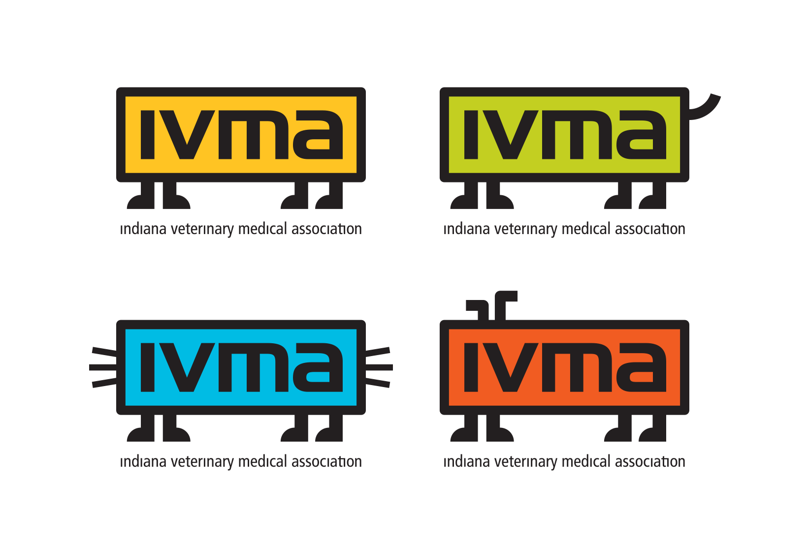 Indiana Veterinary Medical Association logo variations